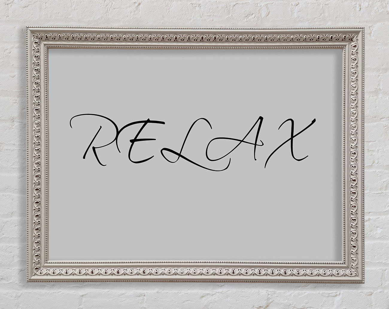 Bathroom Quote Relax Grey Framed Wall Art
