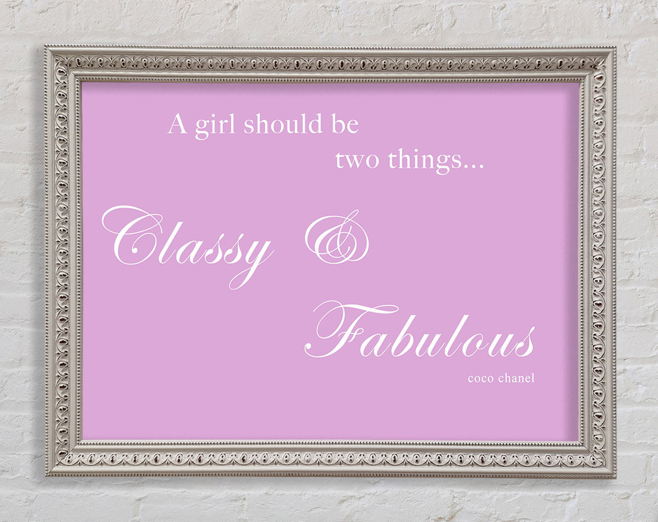 Classy n Fabulous Pink Framed Wall Art