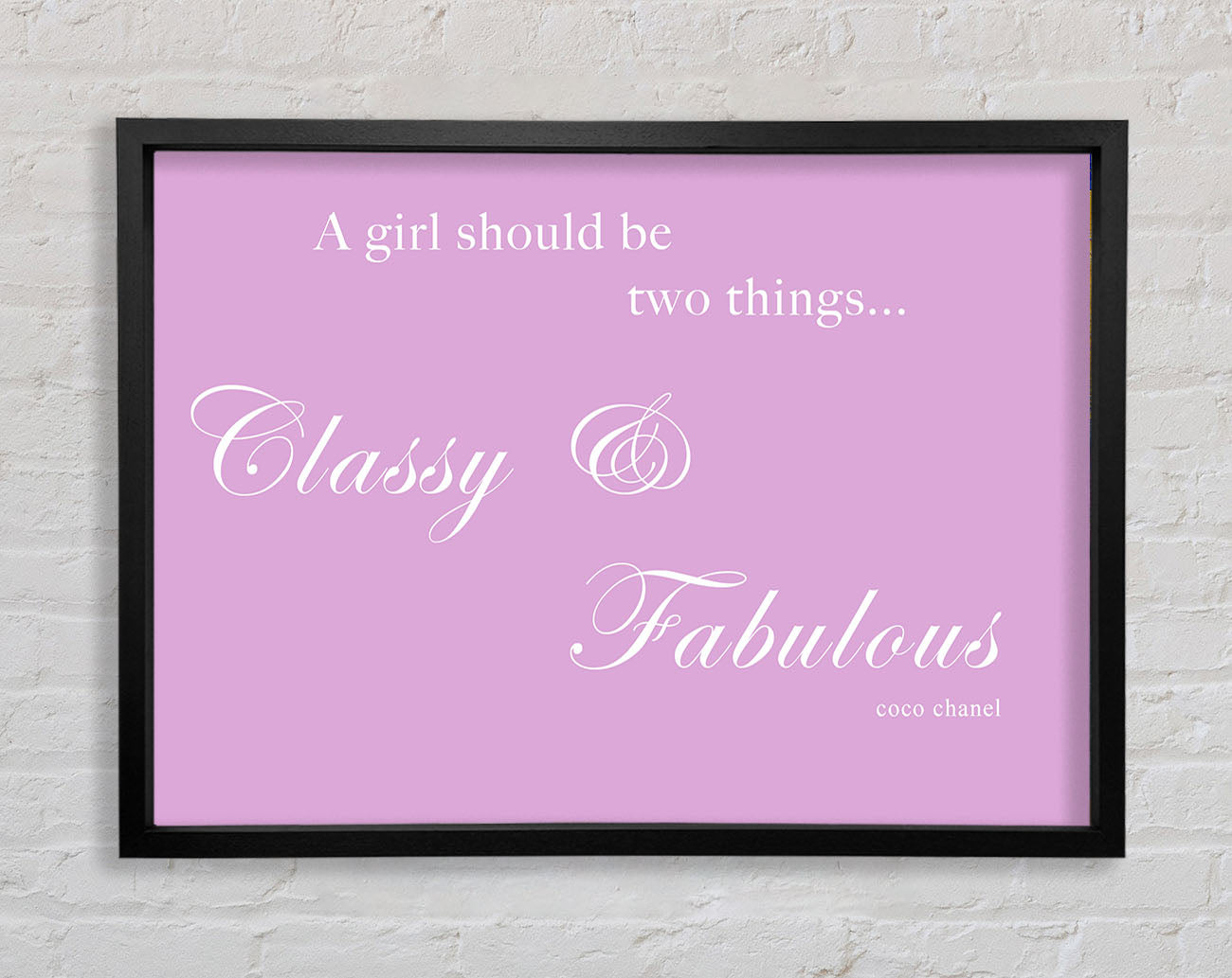 Classy n Fabulous Pink Framed Wall Art