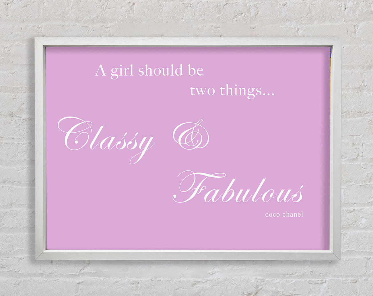 Classy n Fabulous Pink Framed Wall Art
