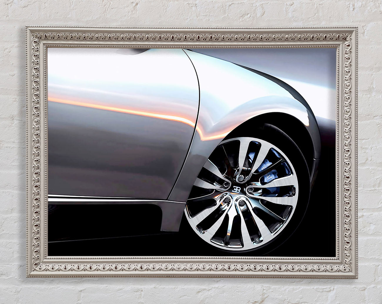 Bugatti Veyron Side Wheel Framed Wall Art