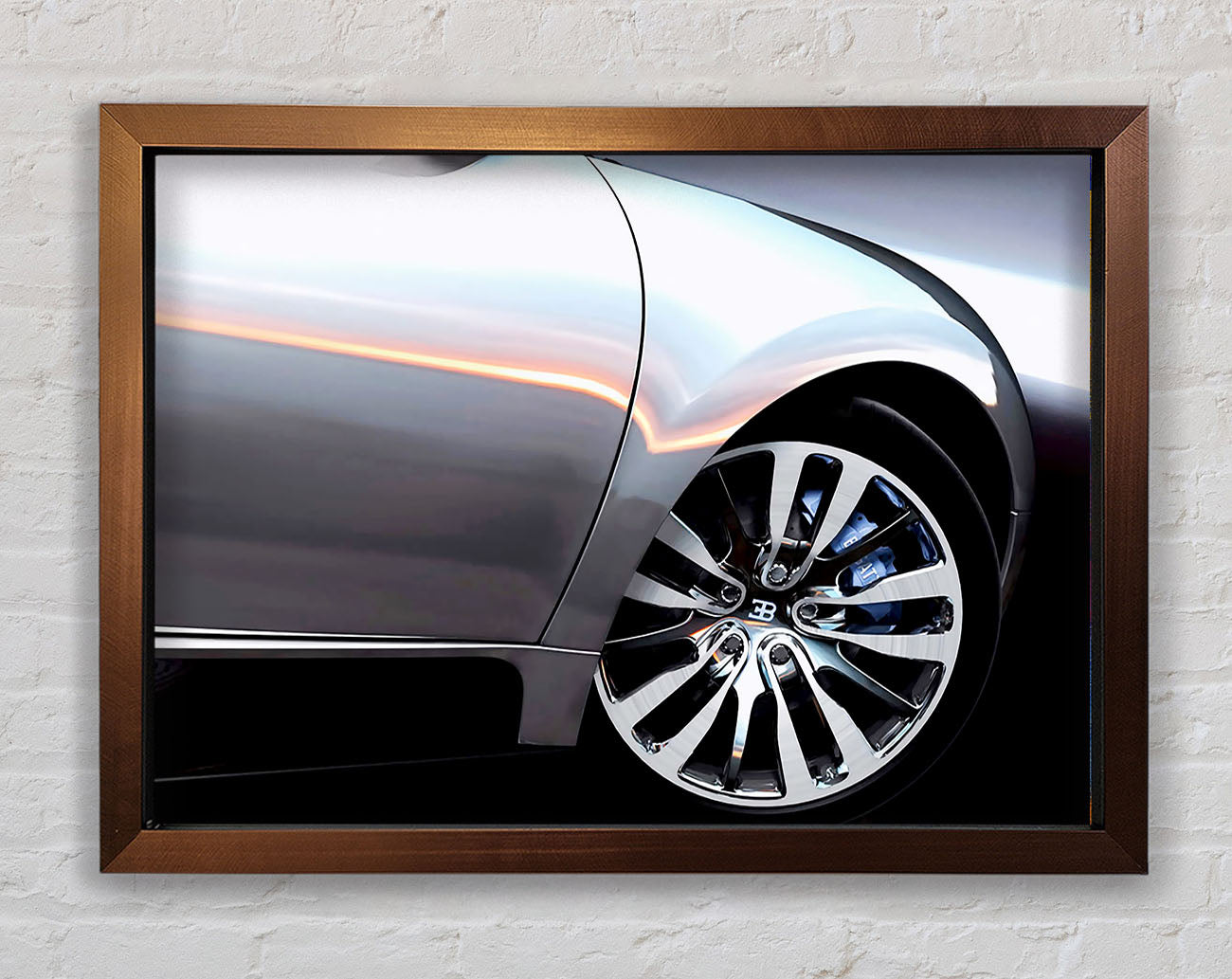 Bugatti Veyron Side Wheel Framed Wall Art