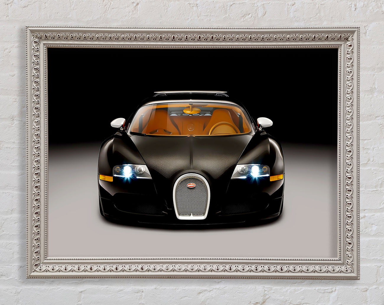 Bugatti Veyron Black Framed Wall Art