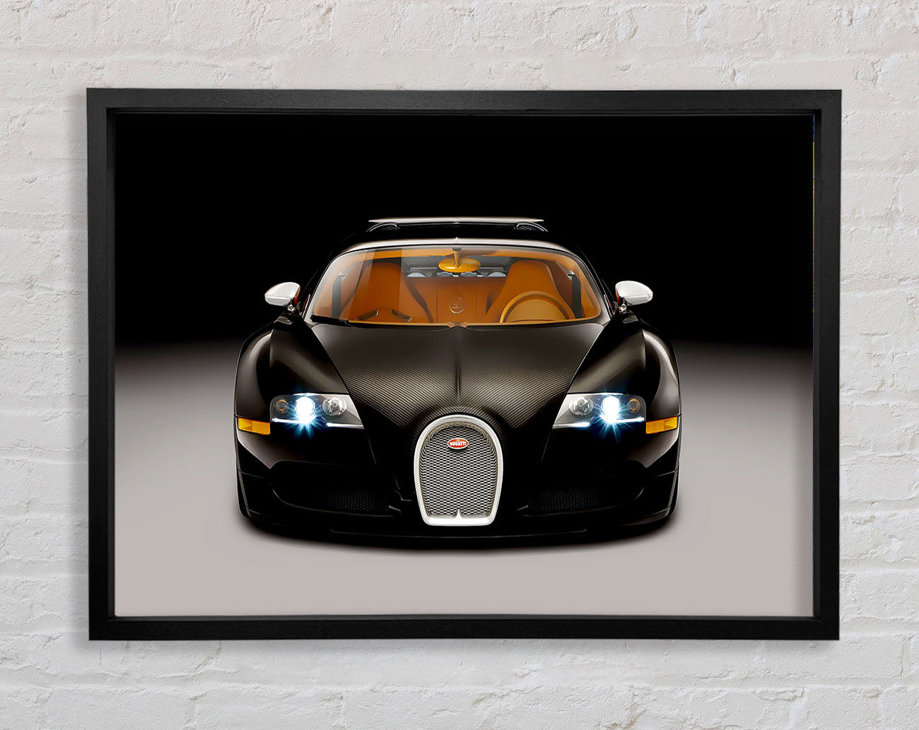Bugatti Veyron Black Framed Wall Art