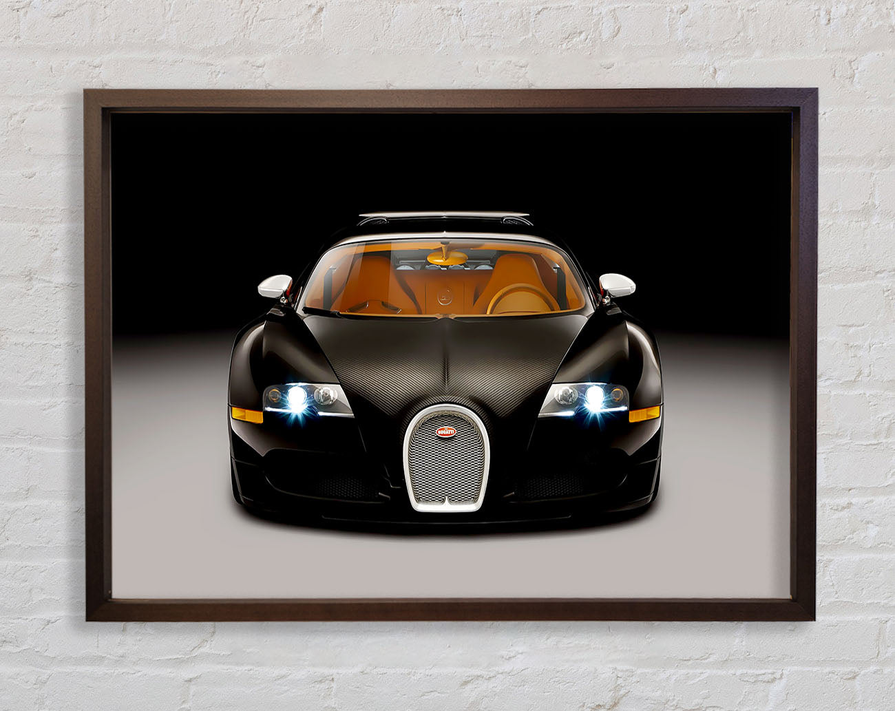 Bugatti Veyron Black Framed Wall Art