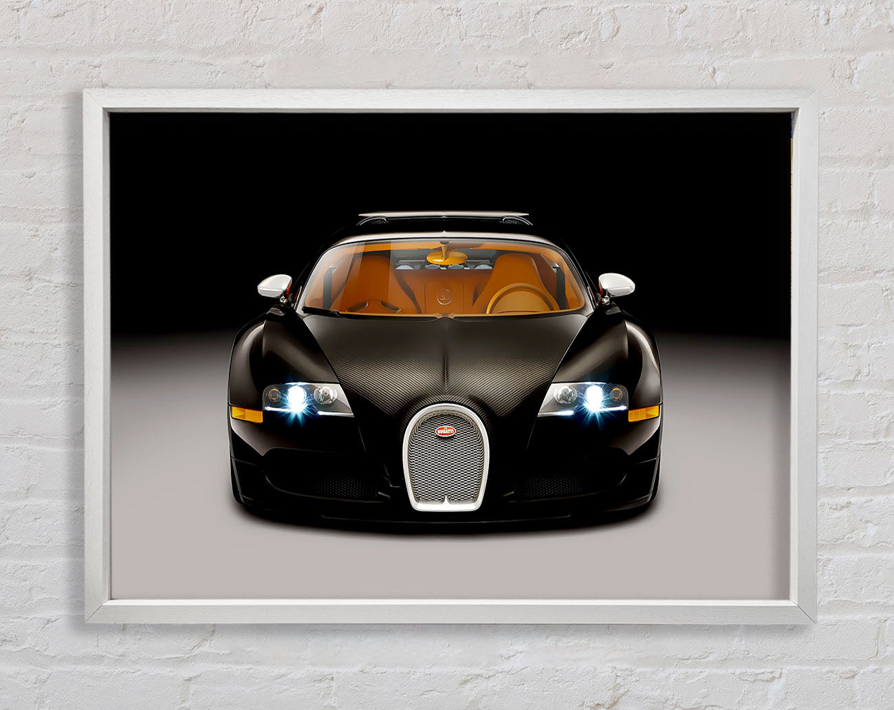 Bugatti Veyron Black Framed Wall Art