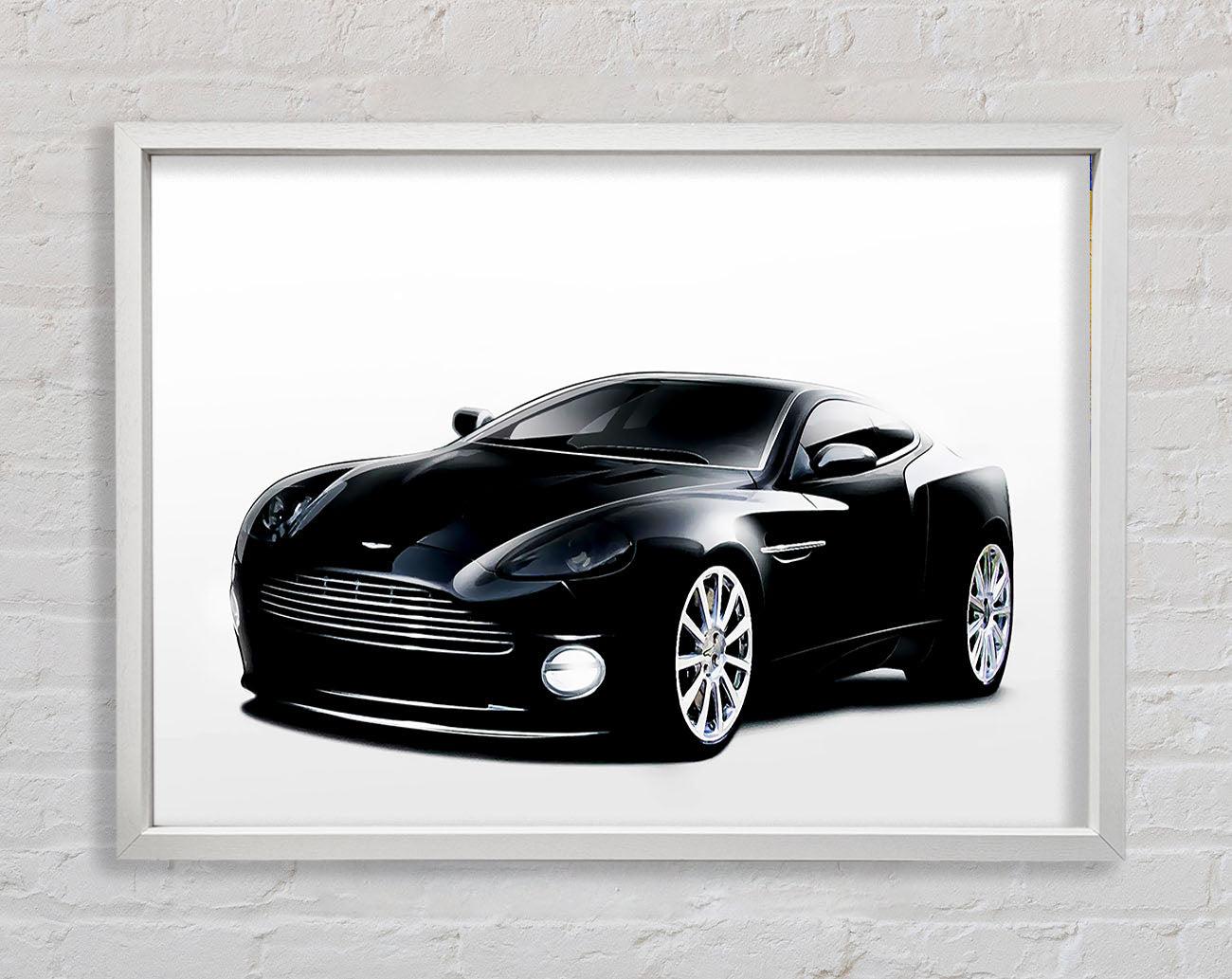 Aston Martin DB9 Black And White Framed Wall Art
