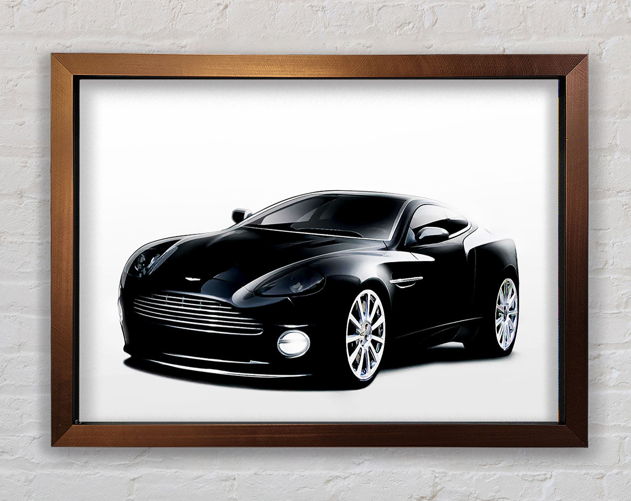 Aston Martin DB9 Black And White Framed Wall Art