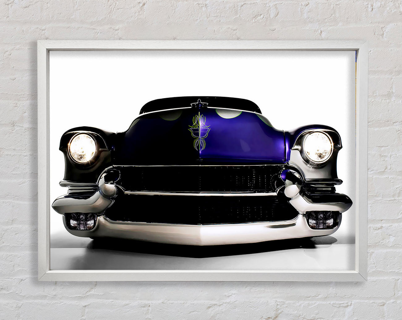 American Muscle Car Purple Framed Wall Art