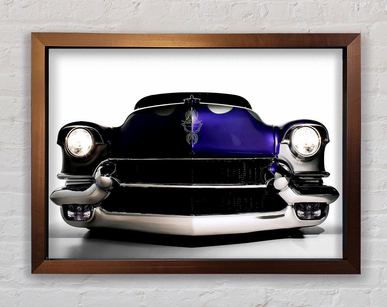 American Muscle Car Purple Framed Wall Art