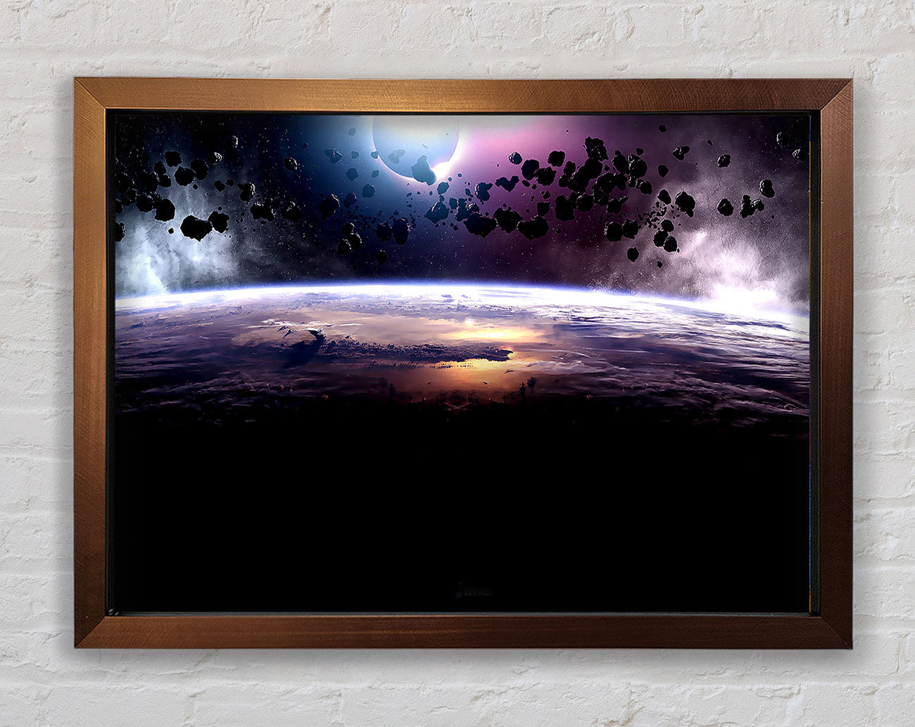 Asteroids Eclipse Framed Wall Art