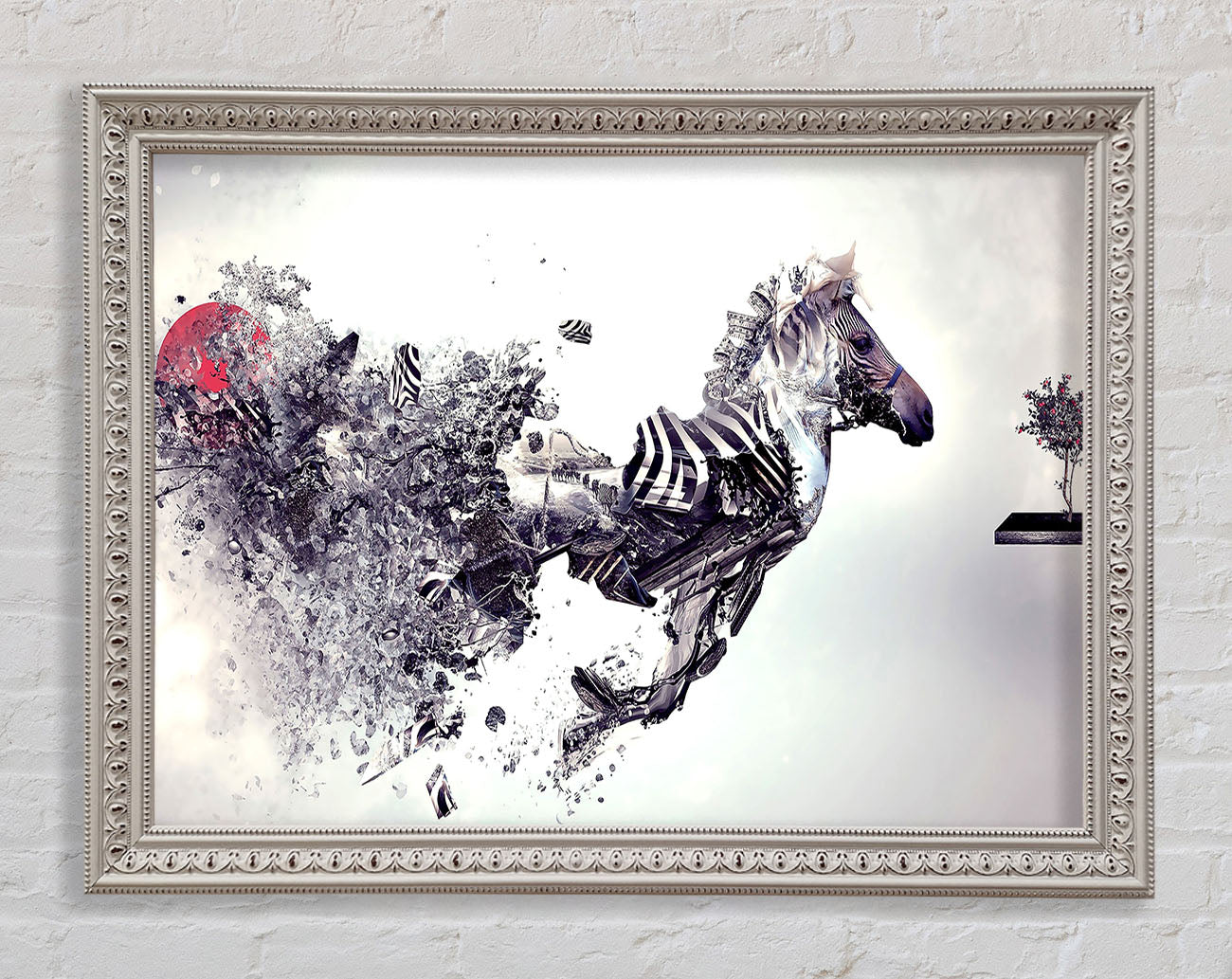 Abstract Zebra Framed Wall Art