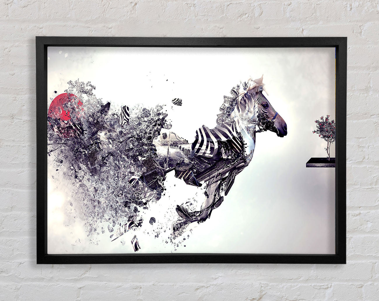 Abstract Zebra Framed Wall Art