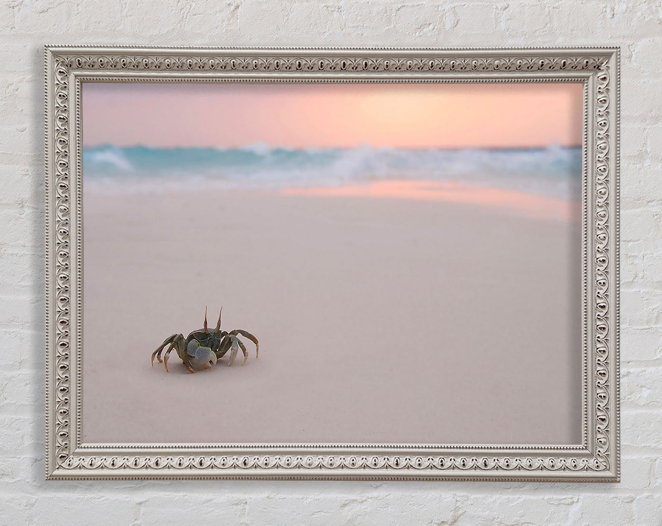 Crab On Beach Framed Wall Art