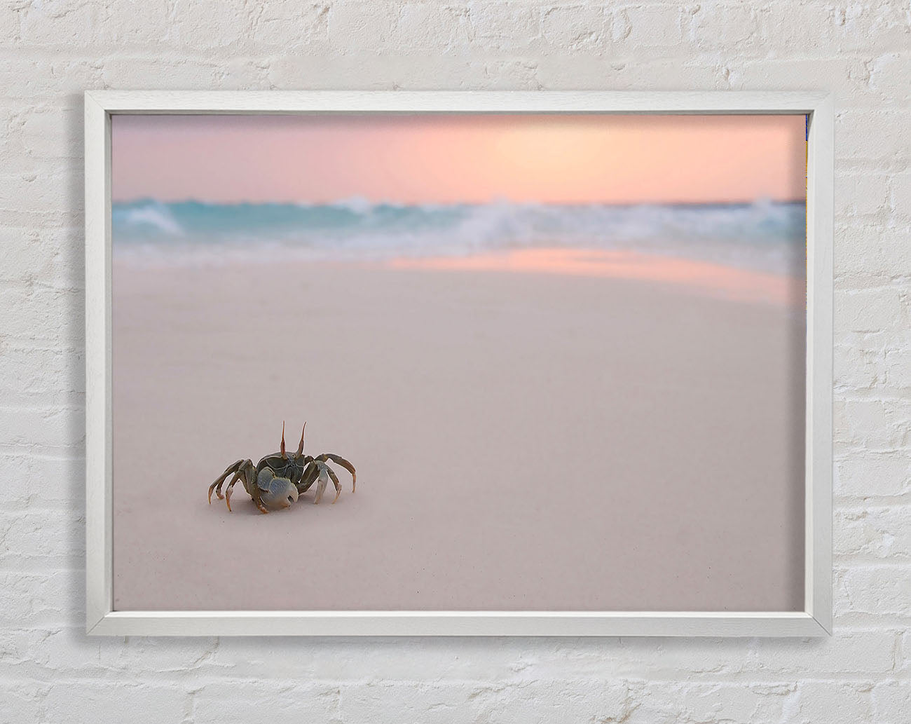 Crab On Beach Framed Wall Art