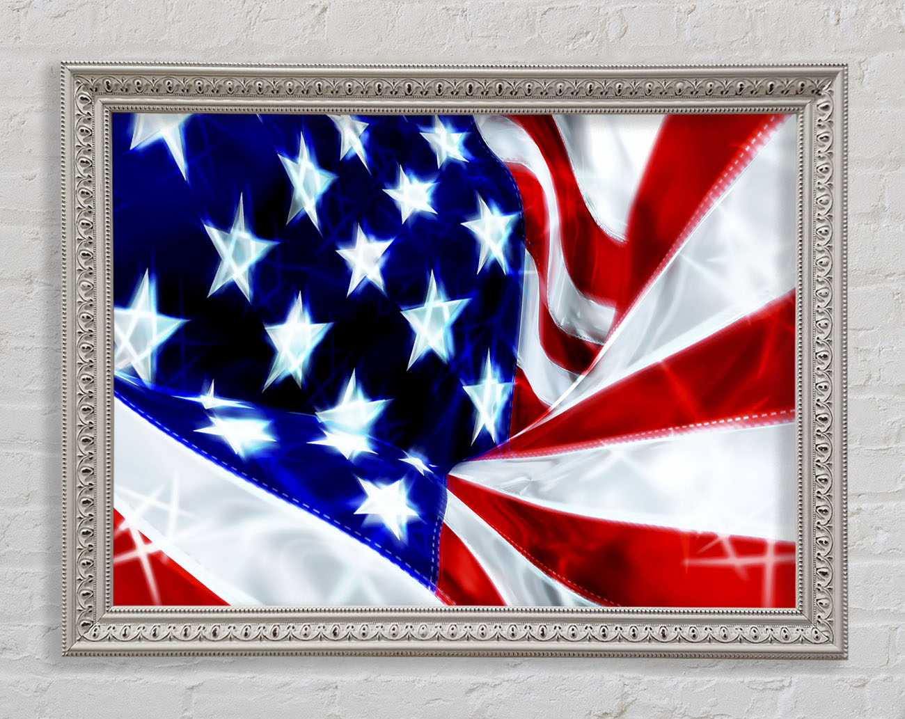American Stars And Stripes Framed Wall Art