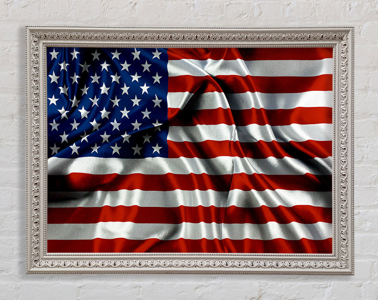 American Usa Flag Framed Wall Art