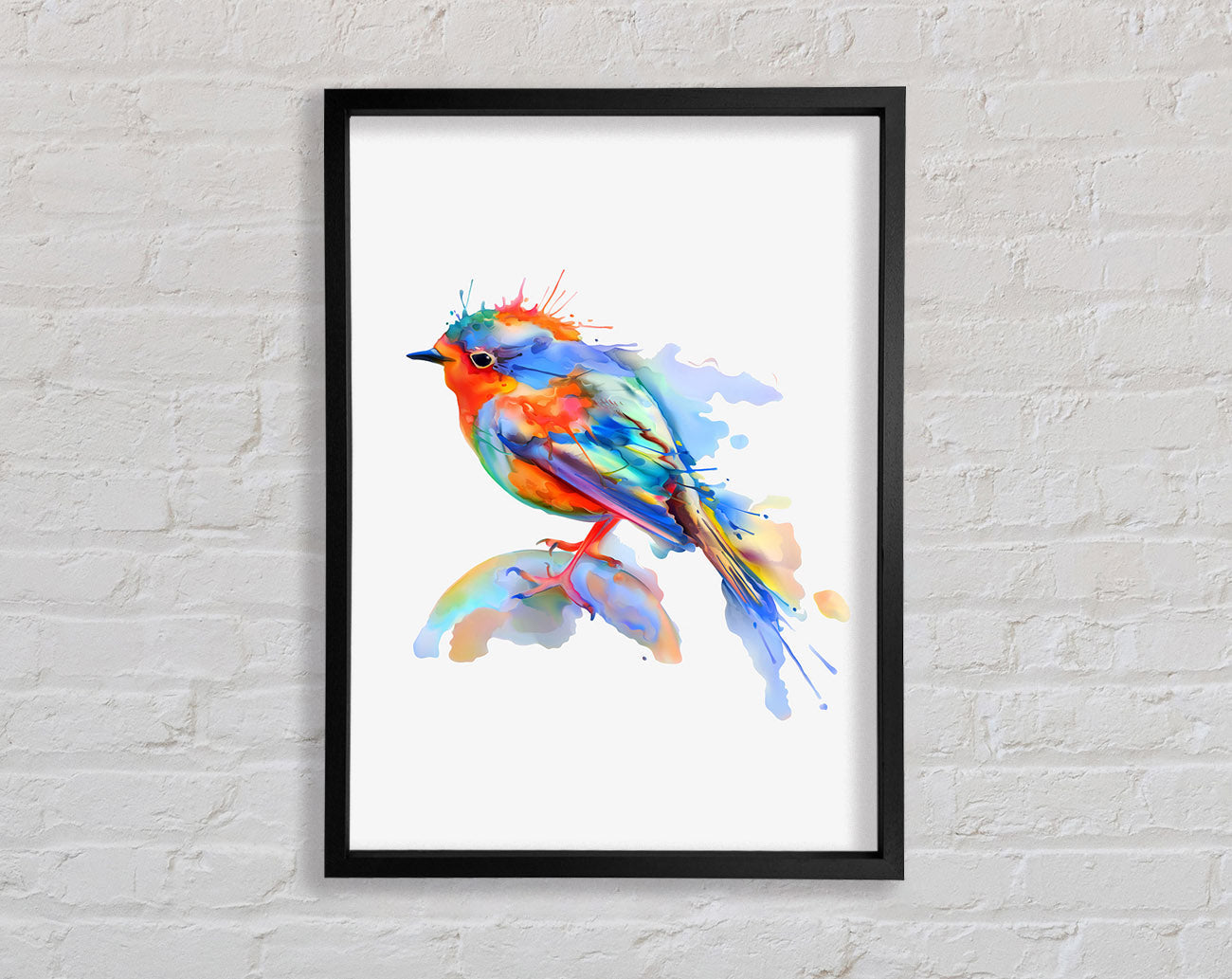 Colourful Robin Framed Wall Art