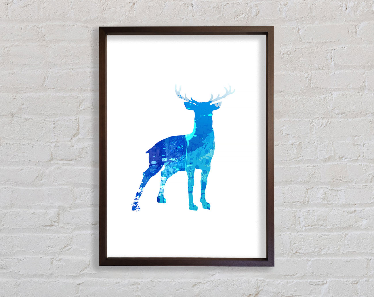Blue Stag Framed Wall Art