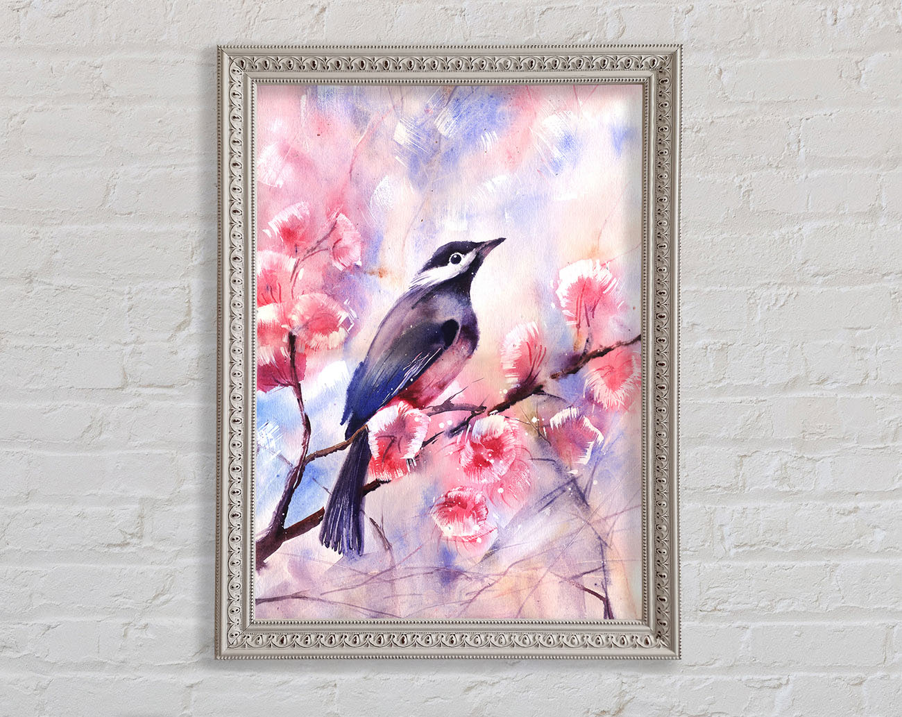 Cherry Blossom Bird Framed Wall Art