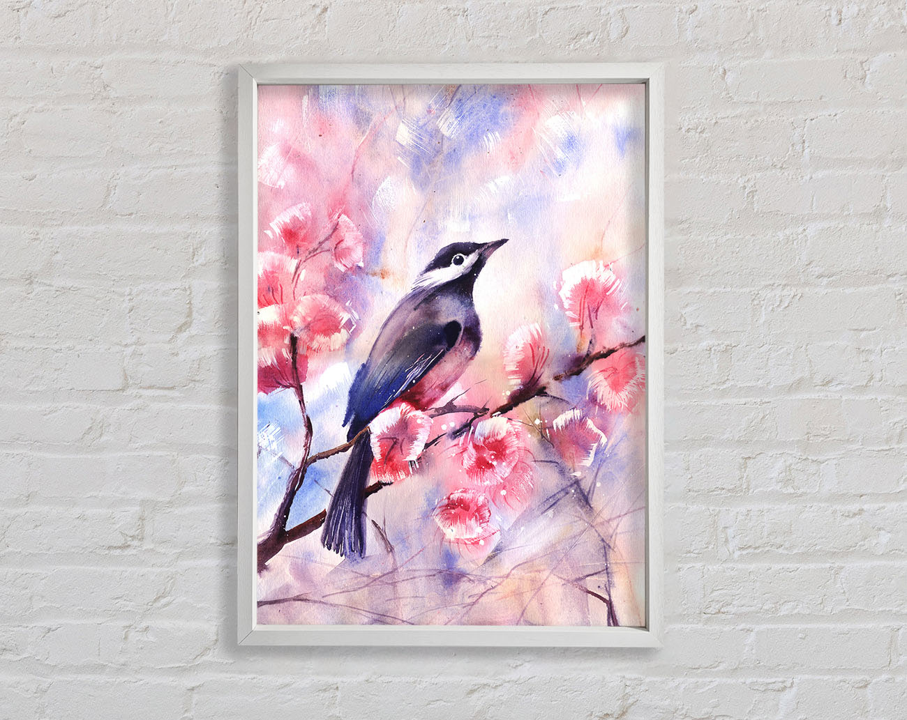 Cherry Blossom Bird Framed Wall Art