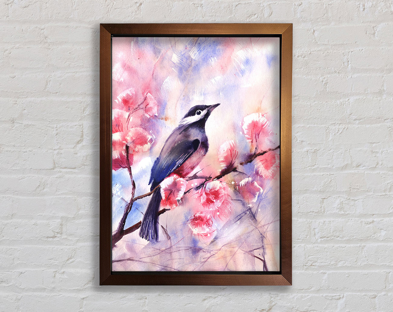 Cherry Blossom Bird Framed Wall Art