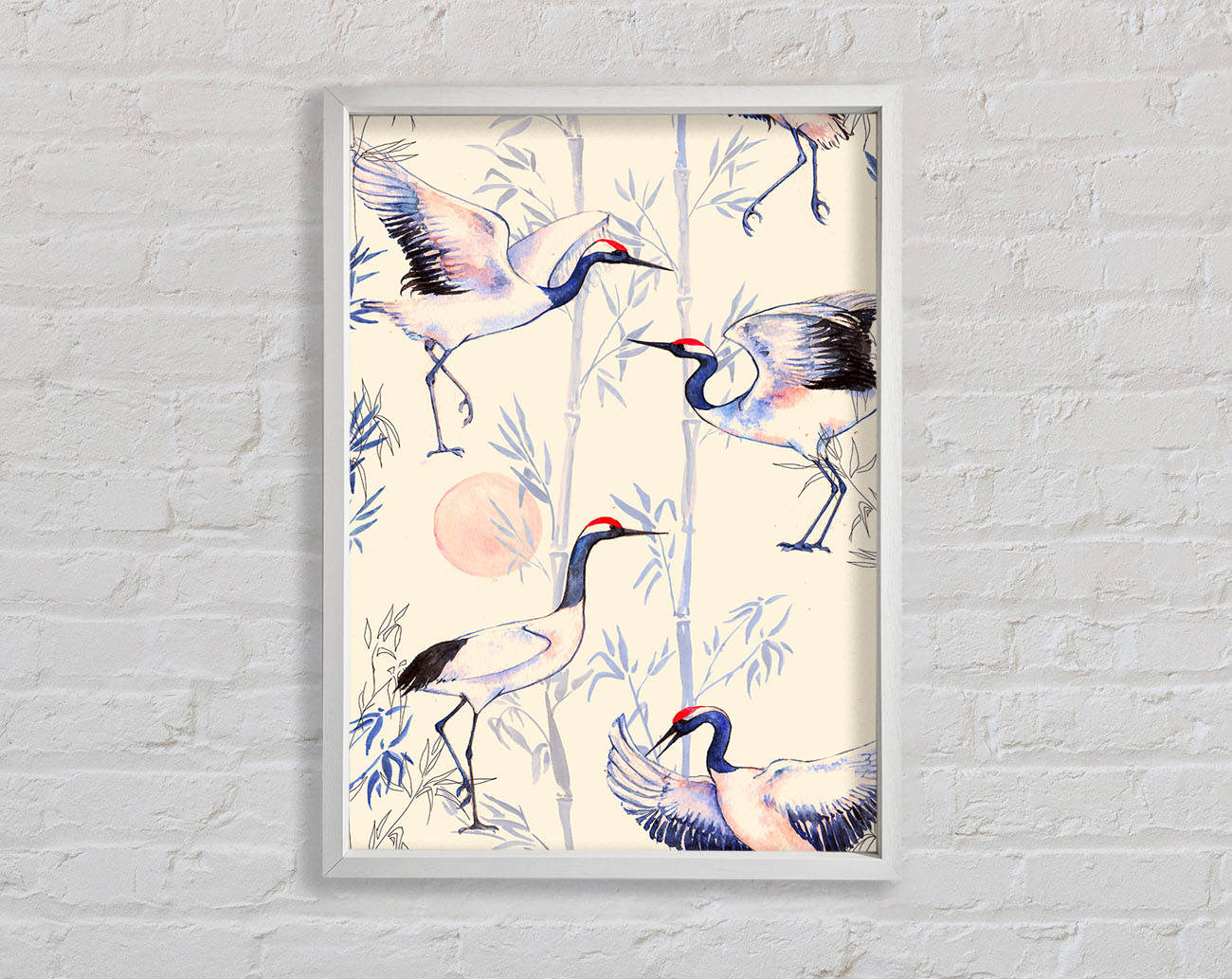 Crane Bamboo Framed Wall Art