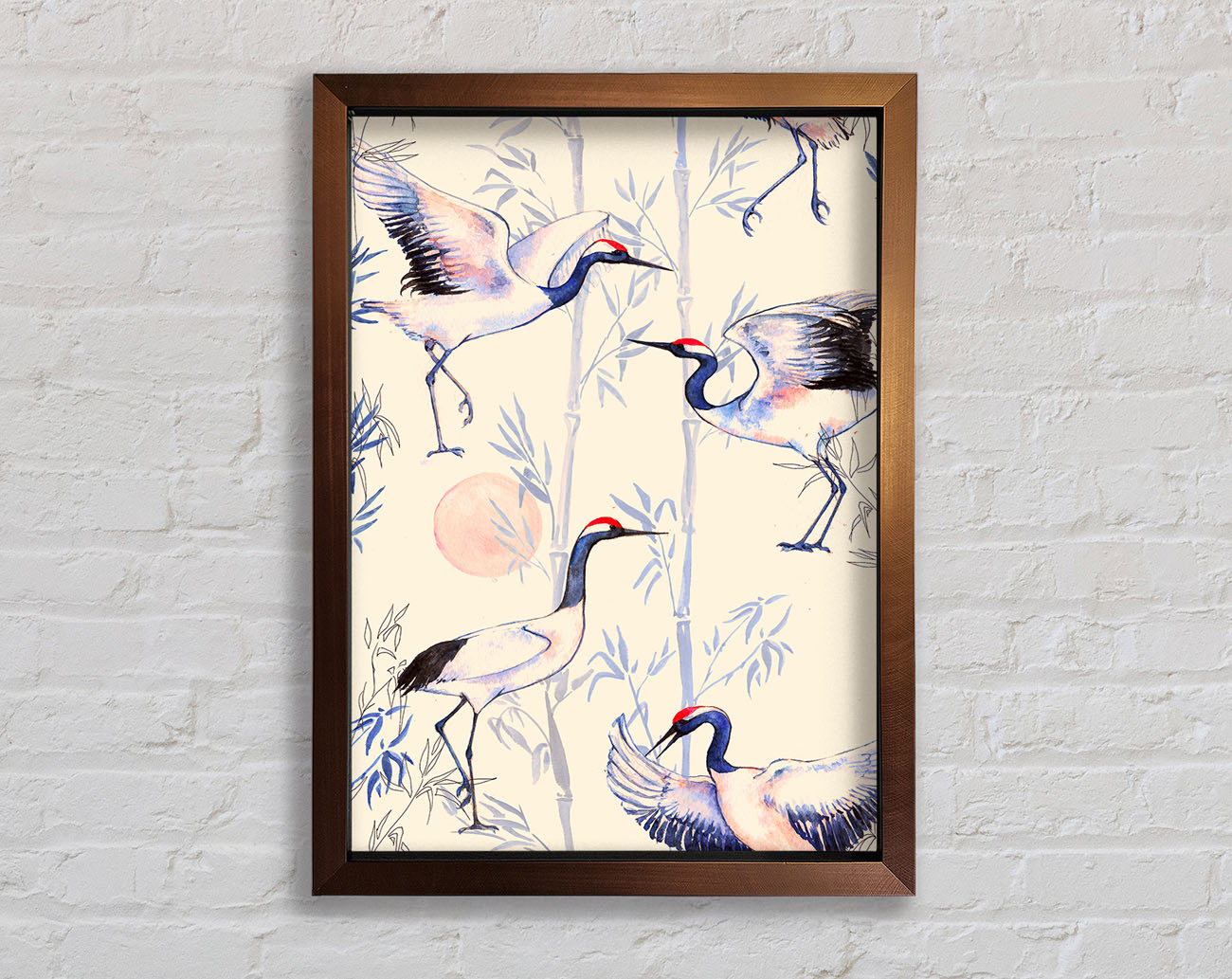 Crane Bamboo Framed Wall Art