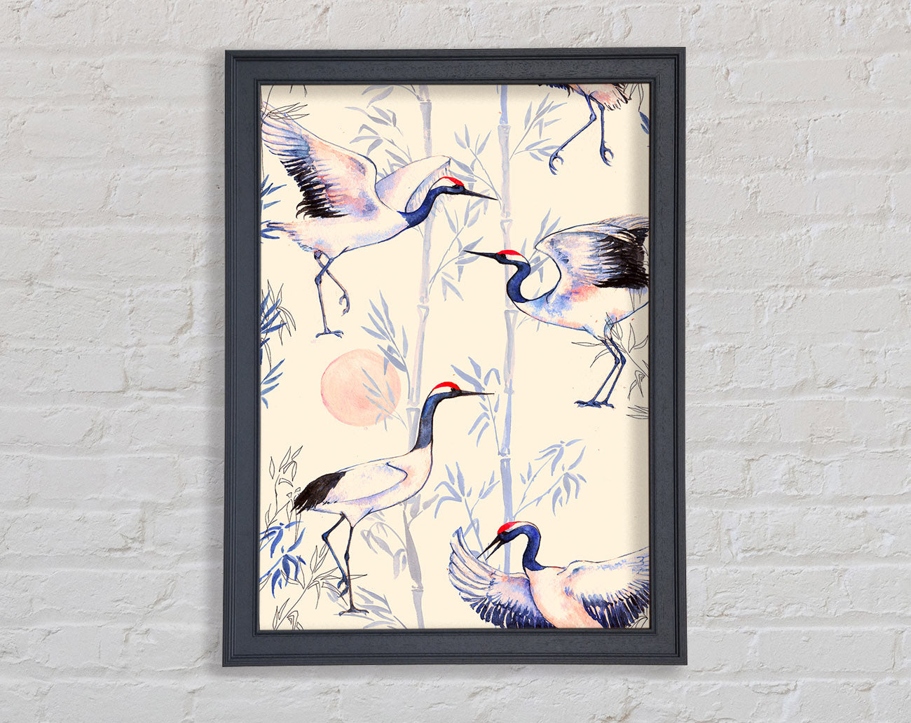 Crane Bamboo Framed Wall Art