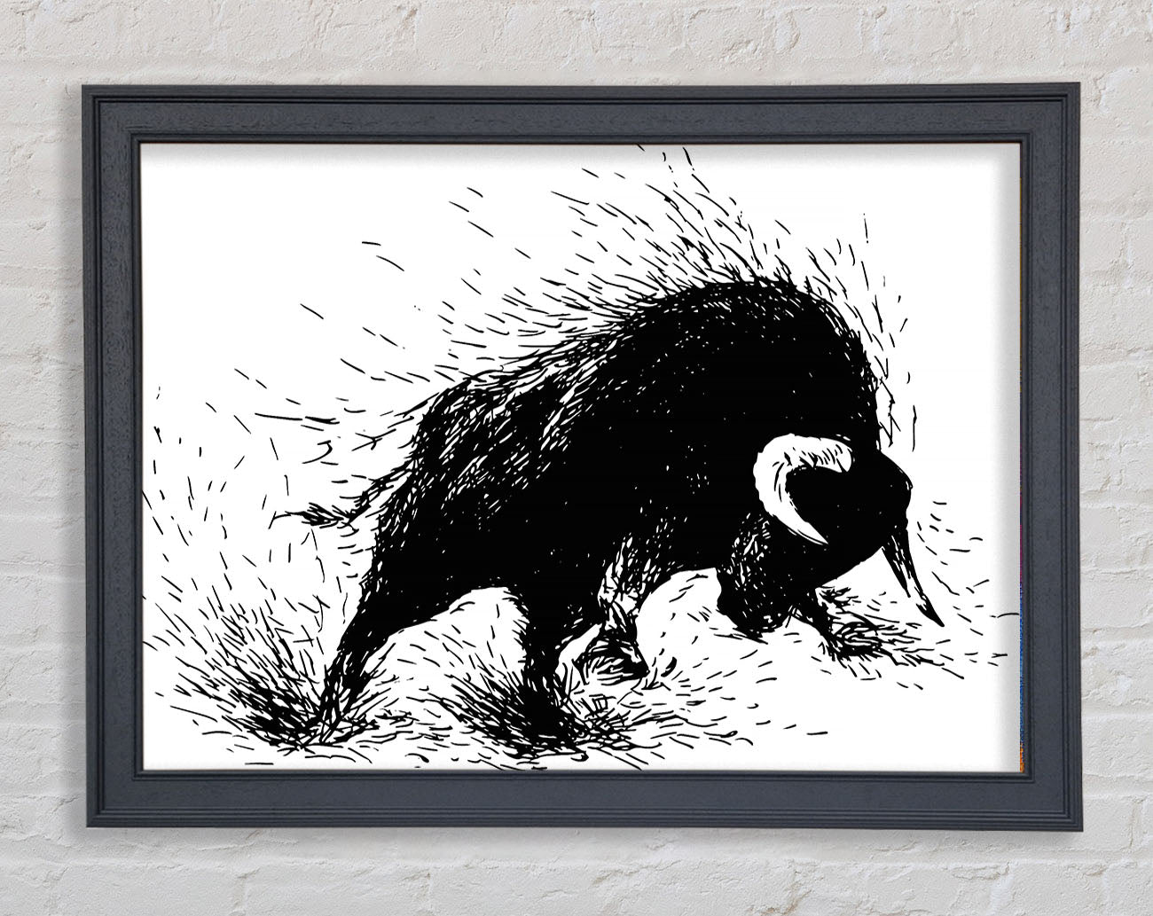 Bull Attack Framed Wall Art