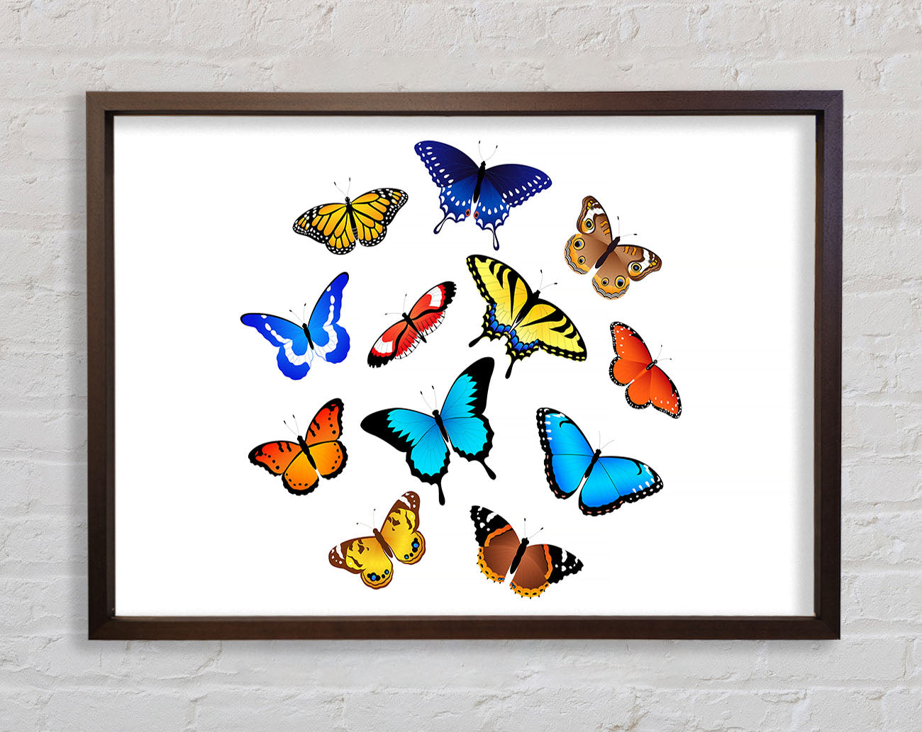 Colourful Butterflies Framed Wall Art