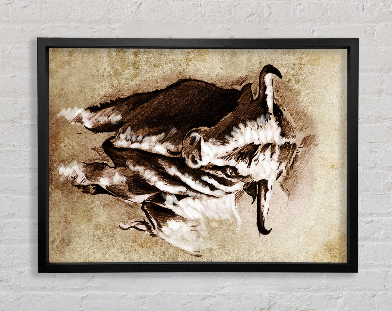 Bull Stare Framed Wall Art