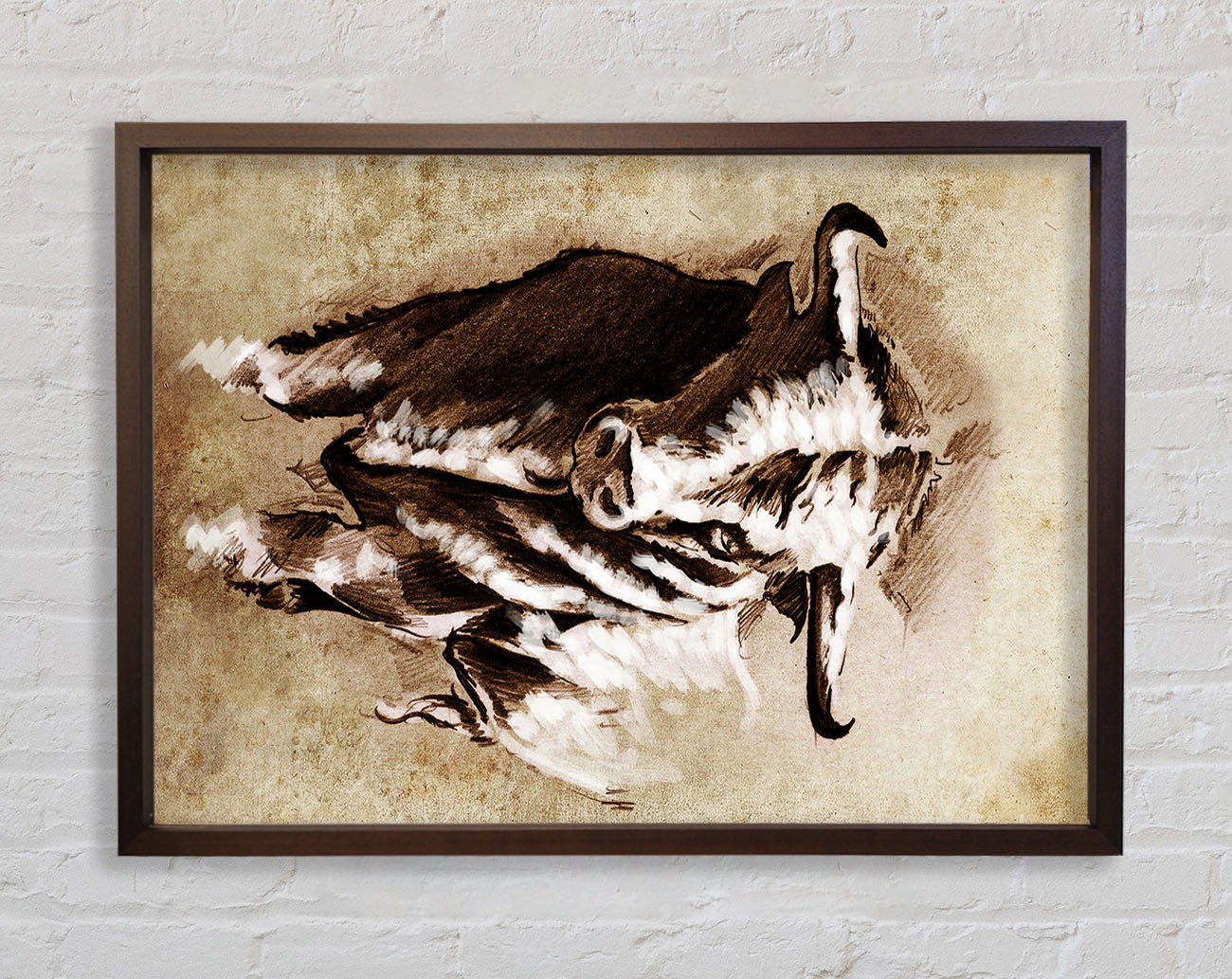Bull Stare Framed Wall Art