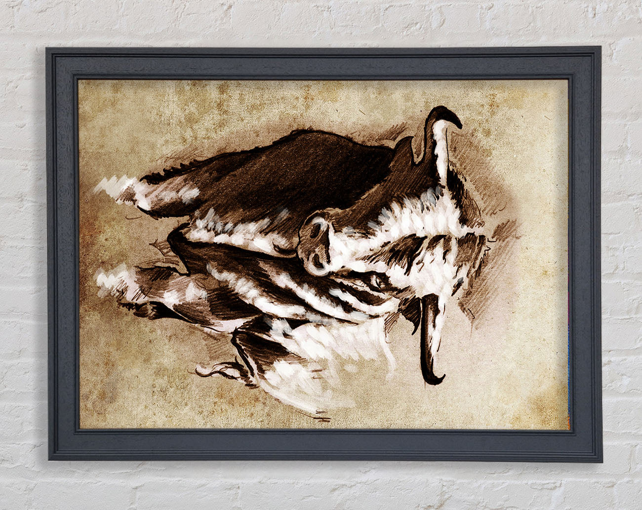 Bull Stare Framed Wall Art