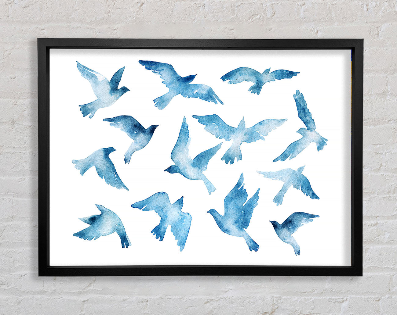 Blue Doves Framed Wall Art