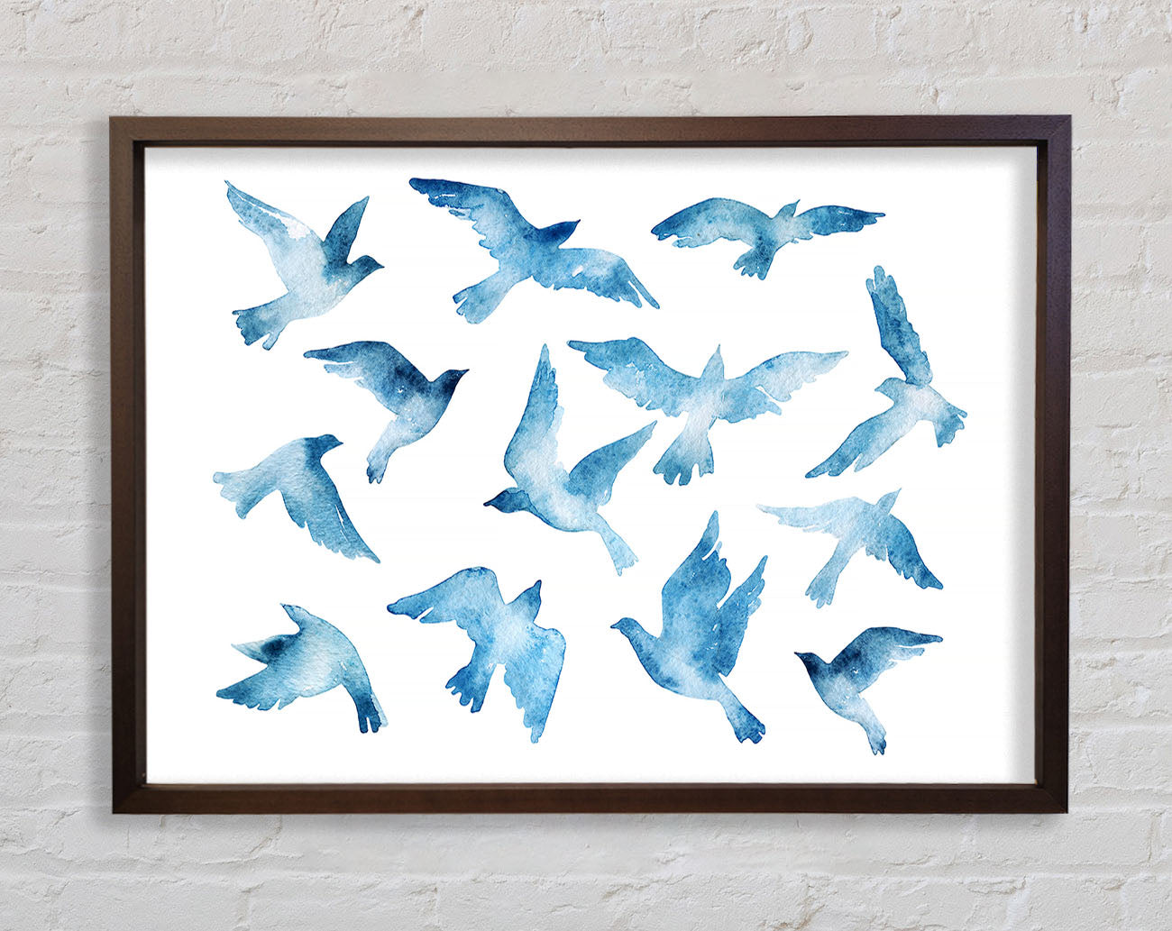 Blue Doves Framed Wall Art