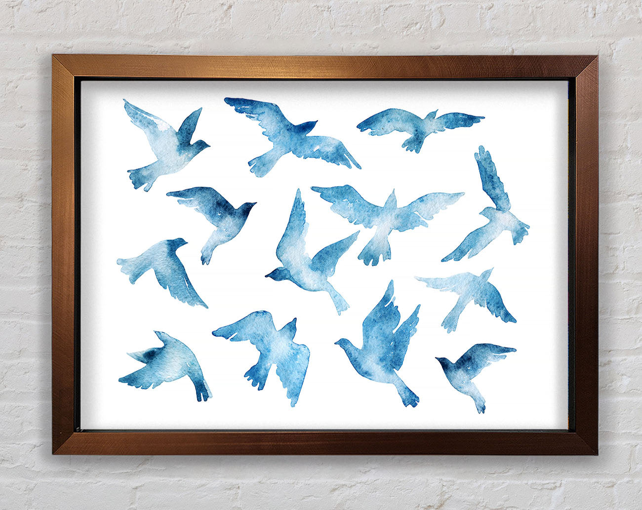 Blue Doves Framed Wall Art
