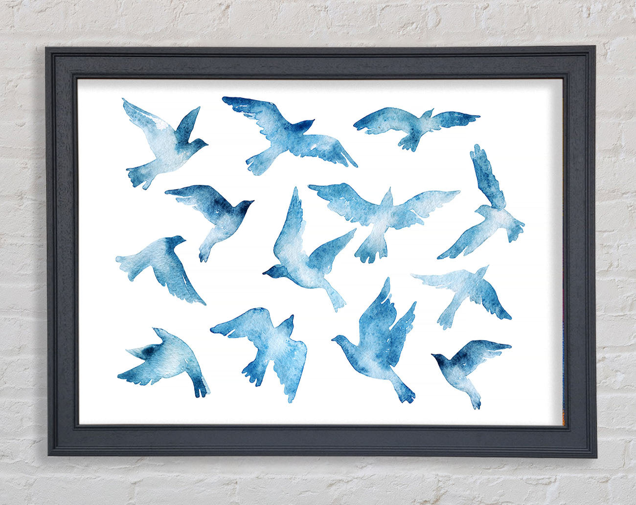 Blue Doves Framed Wall Art