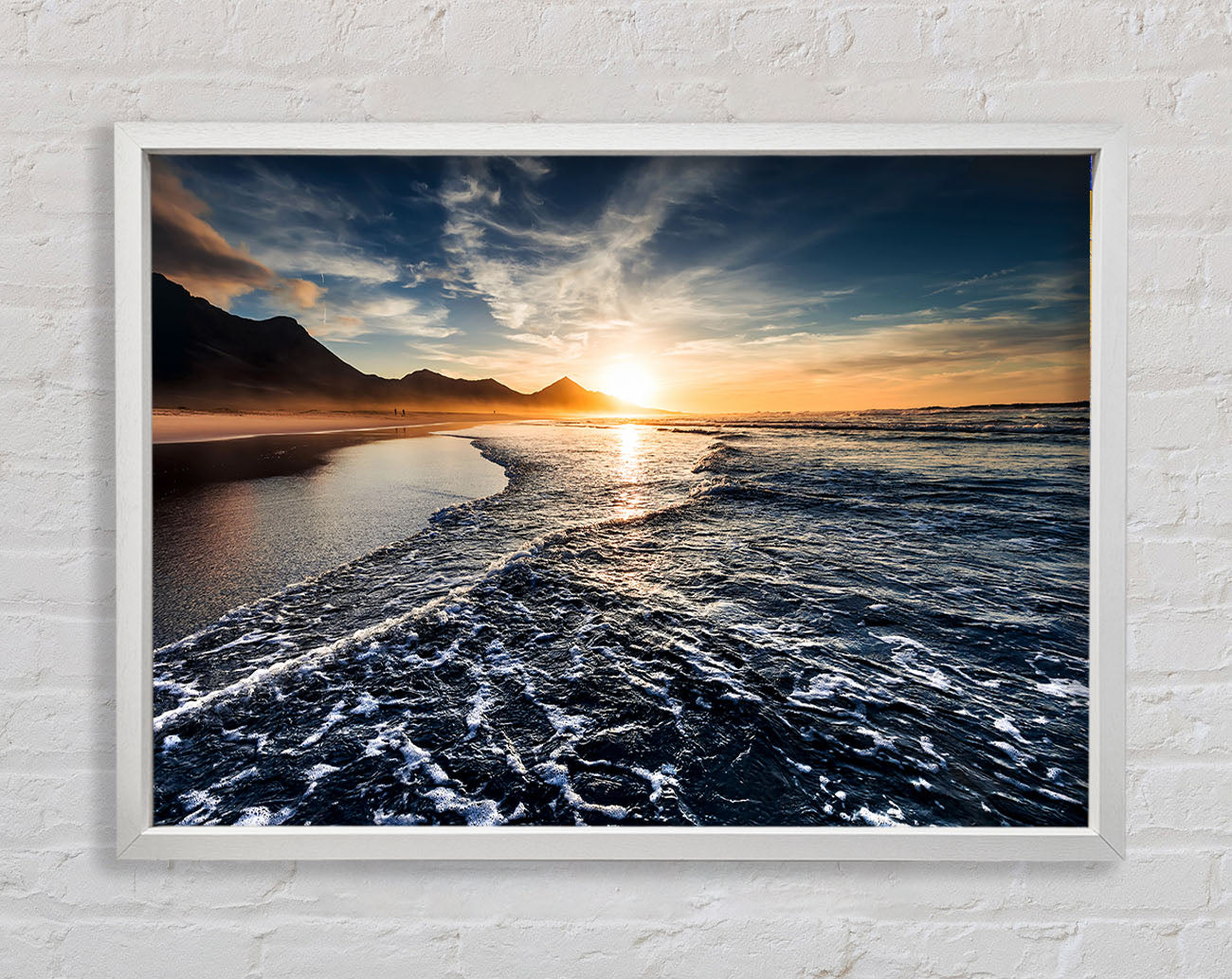 Cliffs Of The Ocean Sun Framed Wall Art