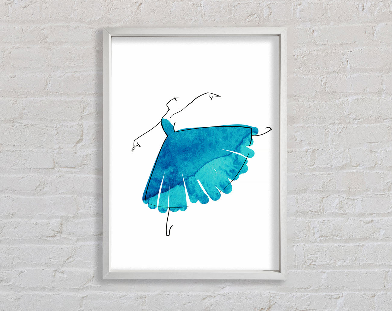Blue Ballerina 2 Framed Wall Art