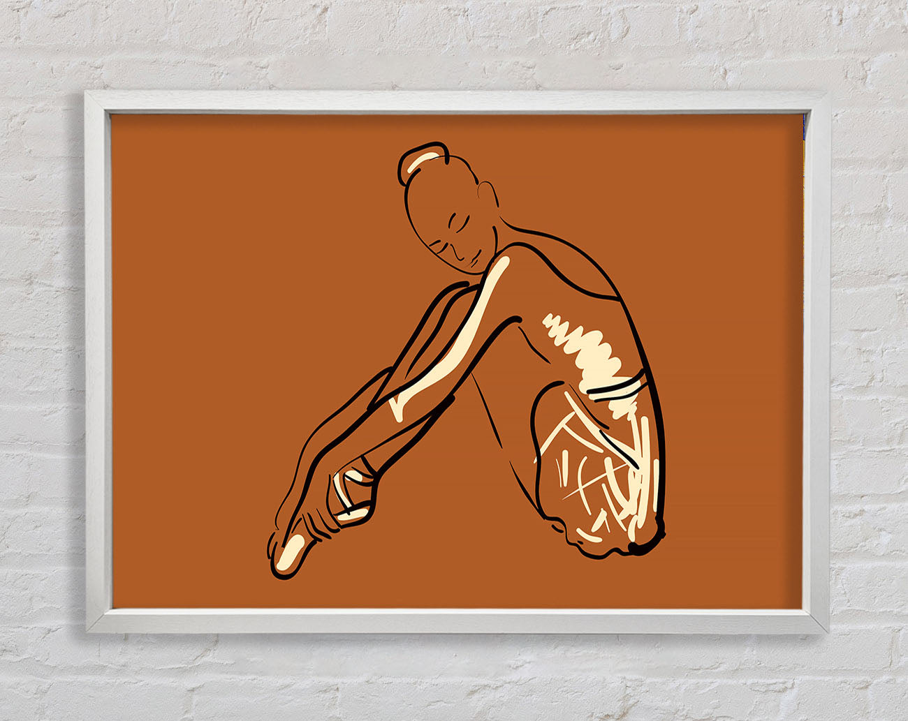 Brown Ballerina 1 Framed Wall Art