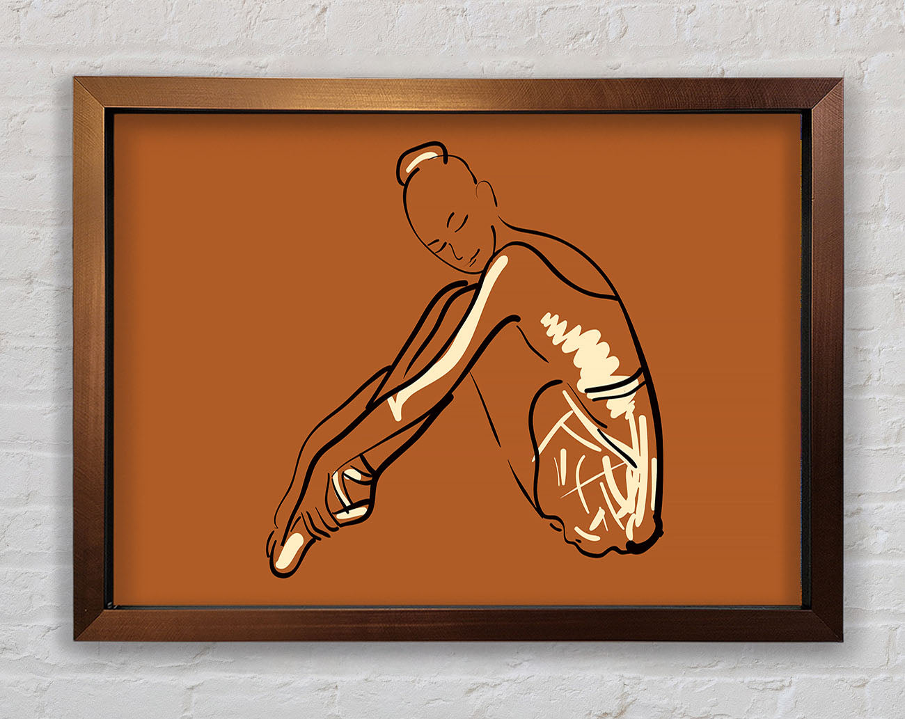 Brown Ballerina 1 Framed Wall Art