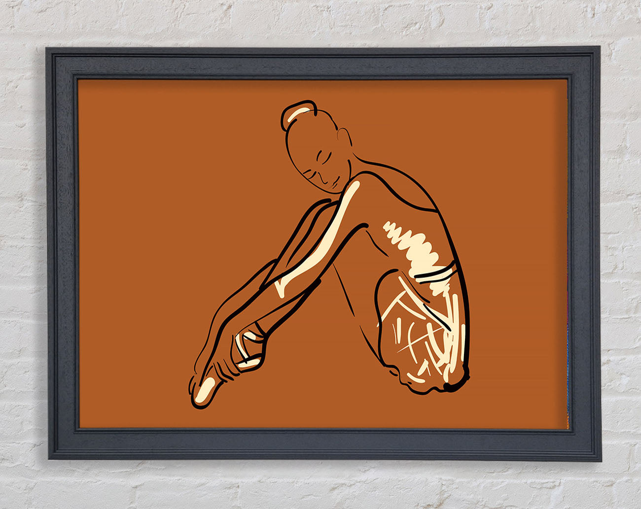 Brown Ballerina 1 Framed Wall Art
