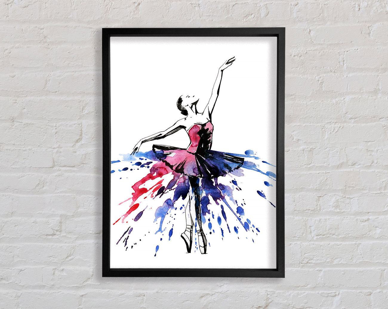 Blue Pink Ballerina 8 Framed Wall Art