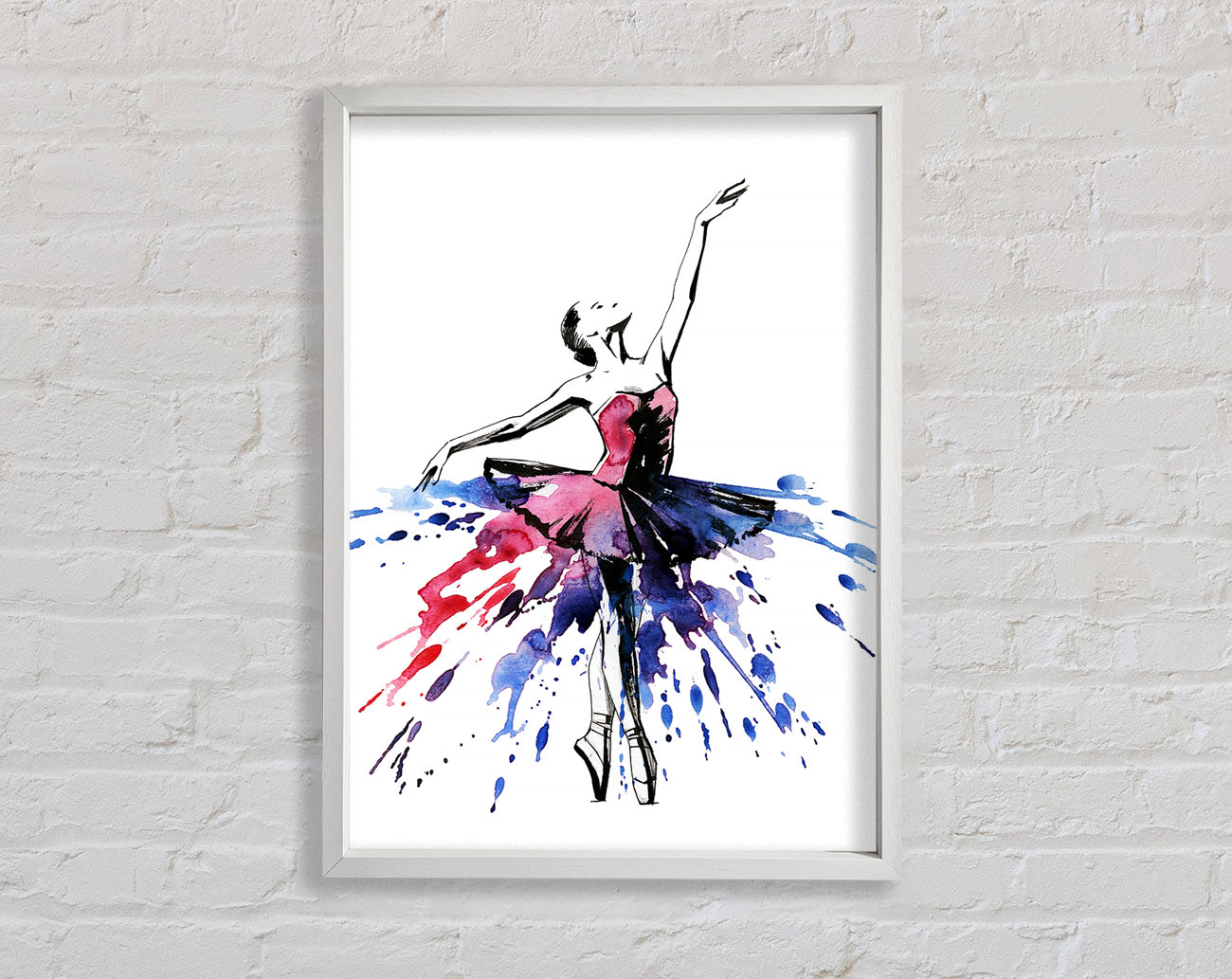 Blue Pink Ballerina 8 Framed Wall Art