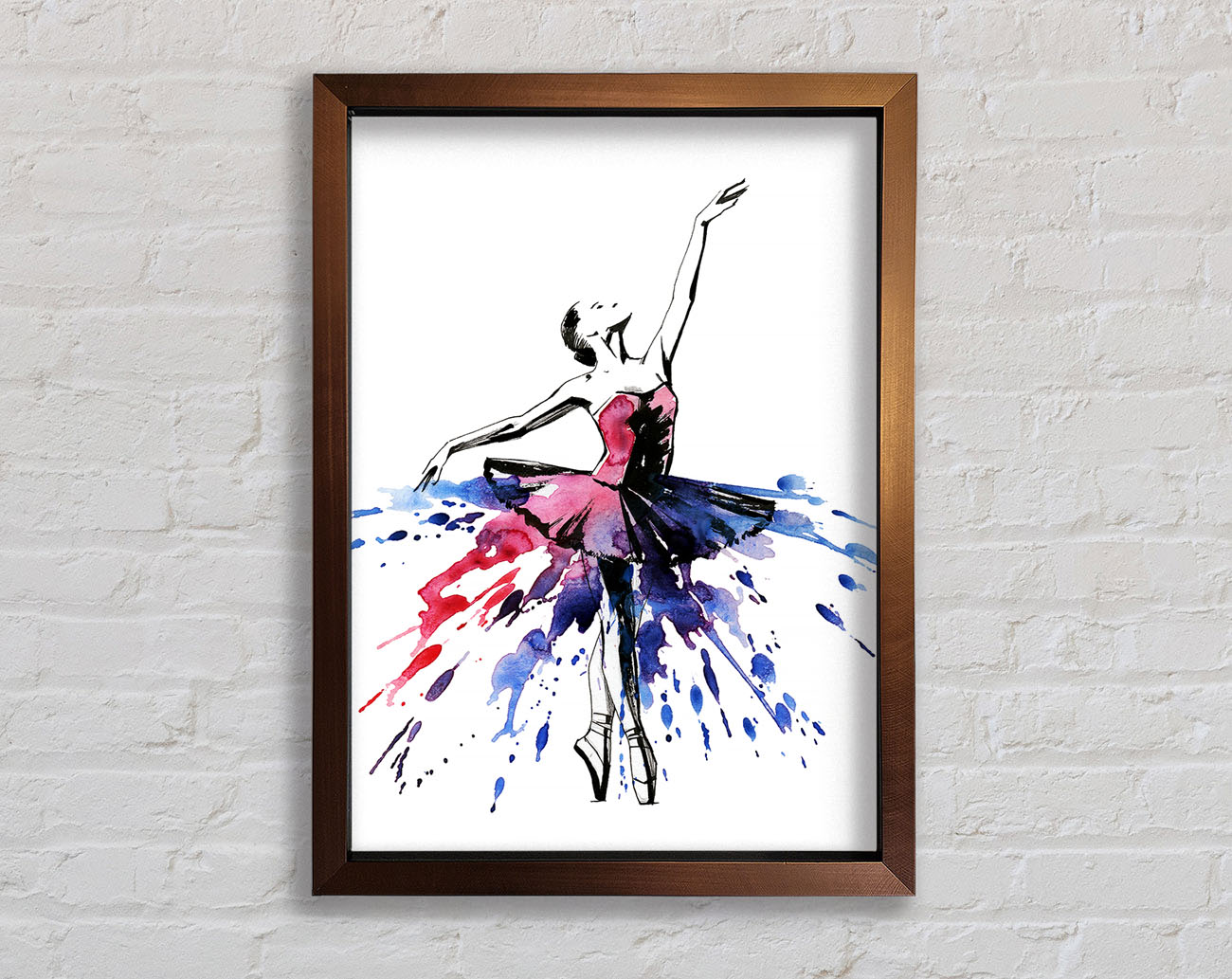 Blue Pink Ballerina 8 Framed Wall Art
