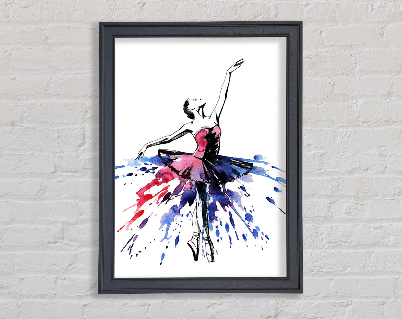 Blue Pink Ballerina 8 Framed Wall Art