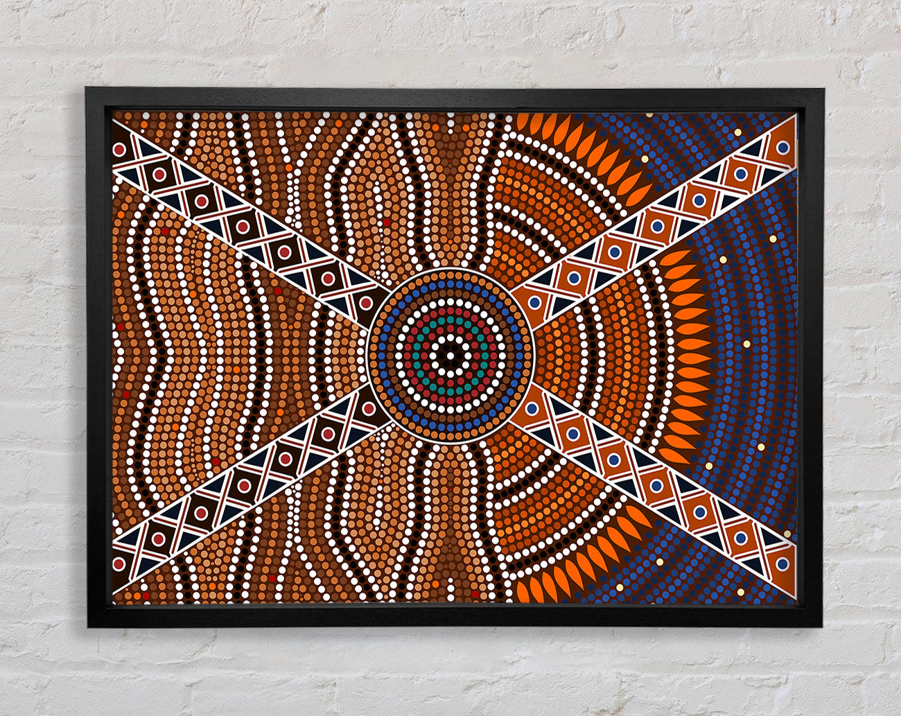 Aboriginal Pattern 2 Framed Wall Art