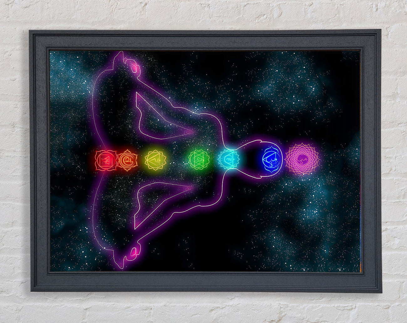 Chakra Meditation Colours 2 Framed Wall Art