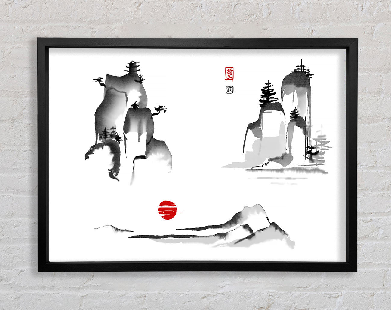 Chinese Mountain Tops 3 Framed Wall Art